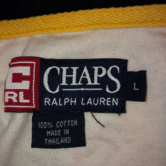Vintage 90s Chaps Red Blue Ralph Lauren Polo Shirt Men's Size Large - Picture 3 of 3